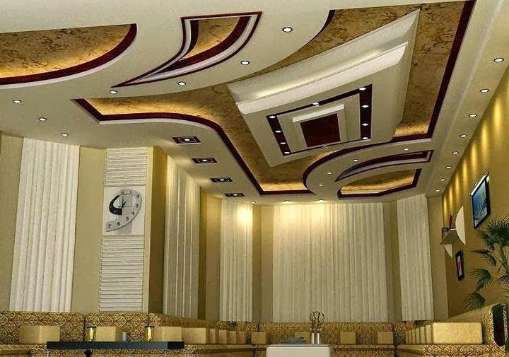 Decoration faux plafond salon moderne